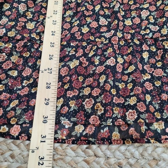 Show Me Your MUMU Valley Midnight Floral Tierred Dress XS - Picture 10 of 10